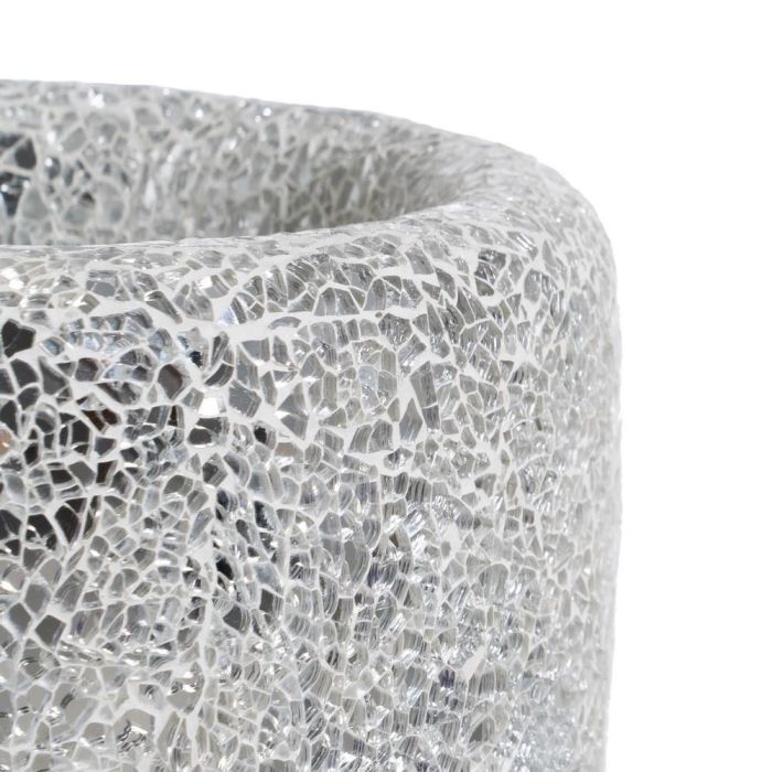 Jarrón Blanco Fibra de Vidrio Decoración 25 X 25 X 82 cm