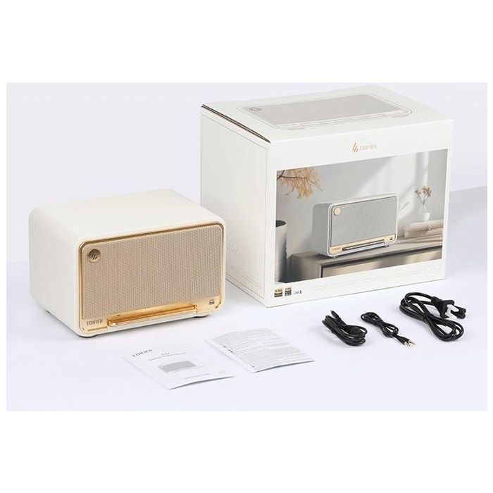Edifier Altavoz Multiroom WiFi Bluetooth D32 Blanco con 60W RMS y 11h Batería 5