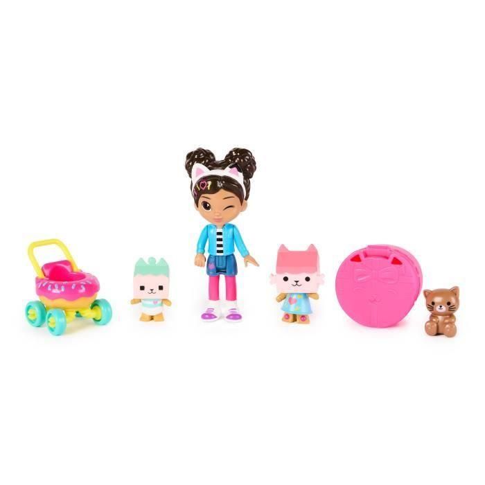 Spin Master 6069425 Pack Figuras Gabby y Bebé Caja, Cochecito Donut Bebé Benny, La Casa de Gabby Kitty Care +3 años 4