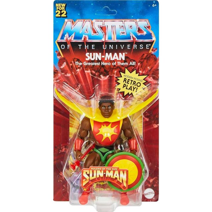 Mattel Masters Of The Universe Sun-Man Figura de Acción HDR90 +6 Años 16 Puntos Articulación Incluye Minicómic 4