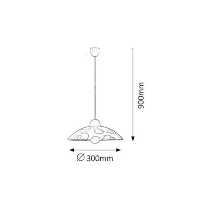 RABALUX RAB-1844 Lámpara Colgante Ada 1xE27 IP20 Ø30cm Pantalla Cristal Blanco Transparente 90cm Cable Max 60W 2 RABALUX RAB-1844 Lámpara Colgante Ada 1xE27 IP20 Ø30cm Pantalla Cristal Blanco Transparente 90cm Cable Max 60W 2