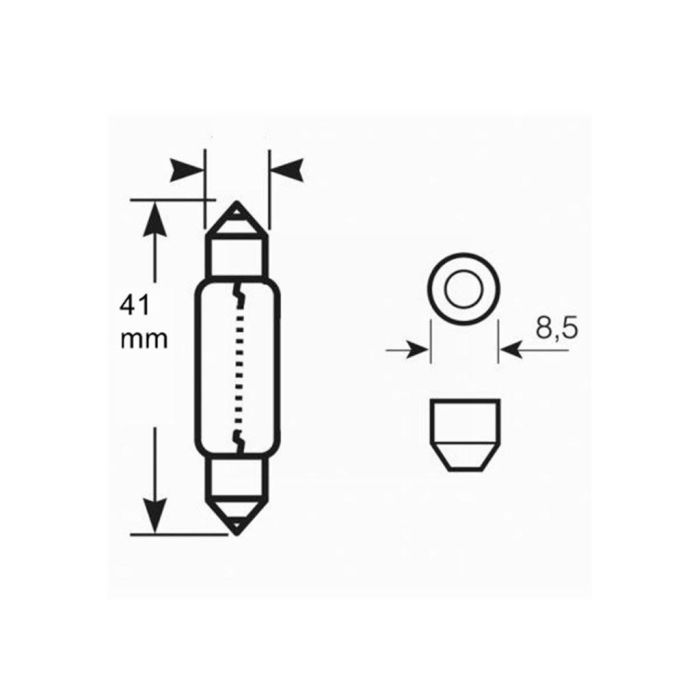 M-Tech L311W C5W 41mm 4xSMD5050 Canbus Blanco LED Bombilla Interior Coche 1
