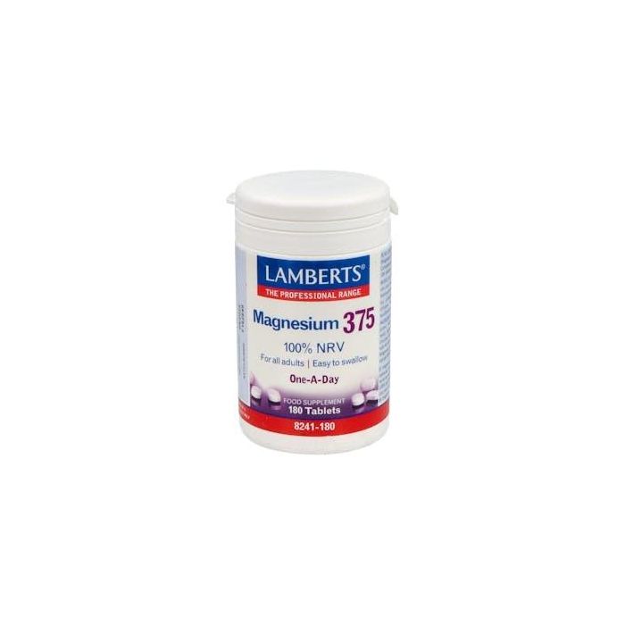 LAMBERTS Magnesio 375 mg Complemento Alimenticio 180 Comprimidos para Funcionamiento Nervioso y Reducir Cansancio