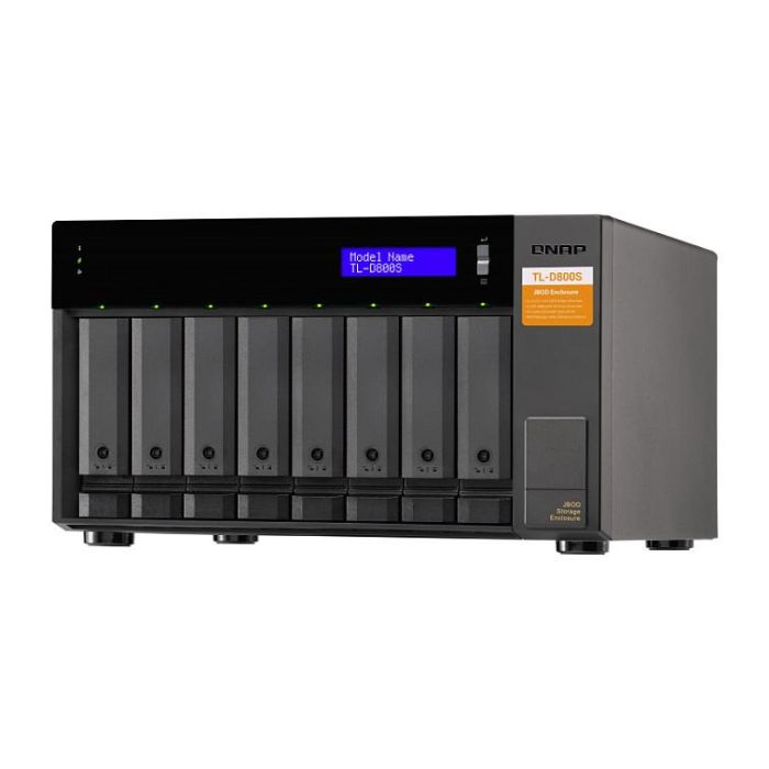 QNAP TL-D800S 8-bay desktop SATA JBOD expansion unit, Carcasa de disco duro/SSD, 2.5/3.5", Serial ATA II, Serial ATA III, 6 Gbit/s, Hot-swap, Negro, Gris QNAP TL-D800S 8-bay desktop SATA JBOD expansion unit, Carcasa de disco duro/SSD, 2.5/3.5", Serial ATA II, Serial ATA III, 6 Gbit/s, Hot-swap, Negro, Gris