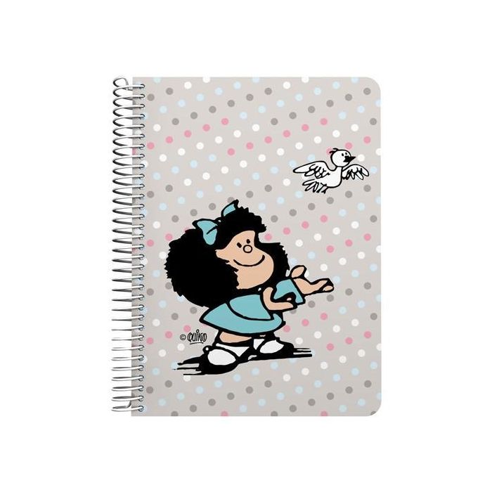Grafoplás Cuaderno Espiral 4º 80H 4x4 90 gr Tapa Pp Mafalda Bird Grafoplás Cuaderno Espiral 4º 80H 4x4 90 gr Tapa Pp Mafalda Bird
