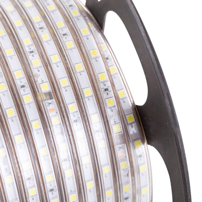 Tira de 60 LEDs/M 500W 42.000Lm 6000ºK SMD5050 220VAC IP65 x50M 40.000H  [HO-220-60-50M-CW] 2