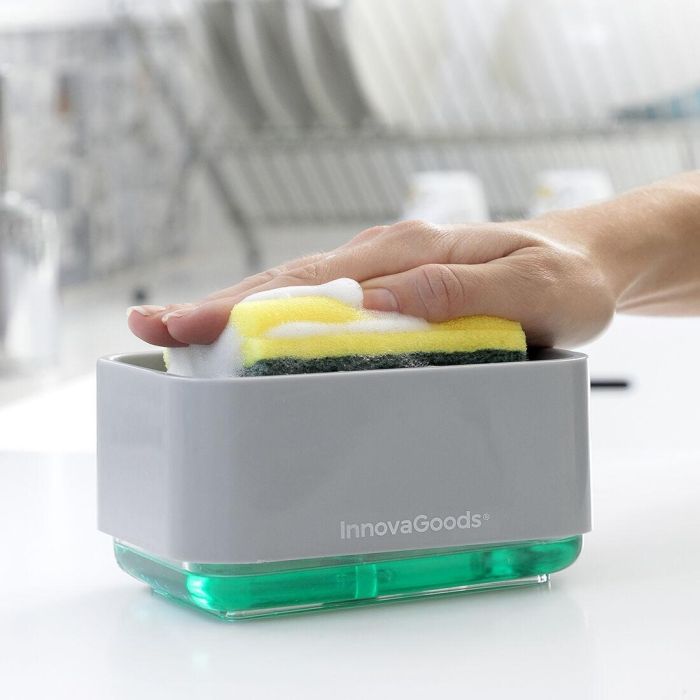 Dispensador de Jabón 2 en 1 para Fregadero Pushoap InnovaGoods 8