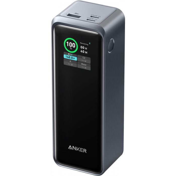 Anker Prime PowerBank 27.650mAh (250W) con 2x USB-C y 1x USB-A, pantalla digital, color negro