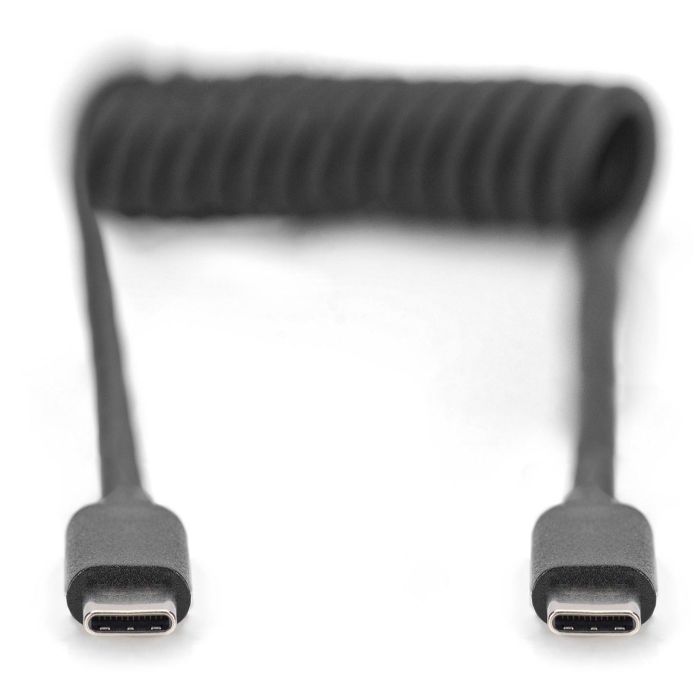 Digitus Cable USB-C a USB-C en espiral 1m Negro 2