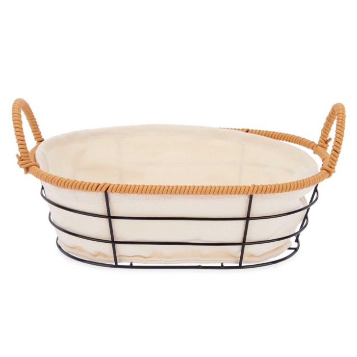 Cesta Asas Metal Ovalada Kinvara 28X14CM (24 Unidades) 2 Cesta Asas Metal Ovalada Kinvara 28X14CM (24 Unidades) 2