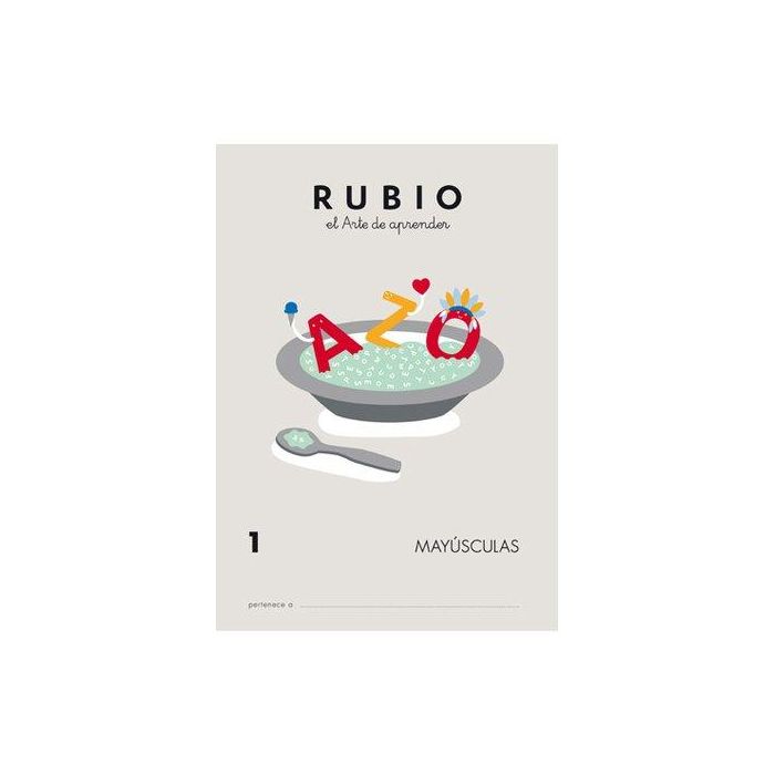 Rubio Cuaderno de Caligrafía Mayúsculas 1 para Niños a Partir de 3 Años Aproximación a las Letras Claras 3x298x211mm
