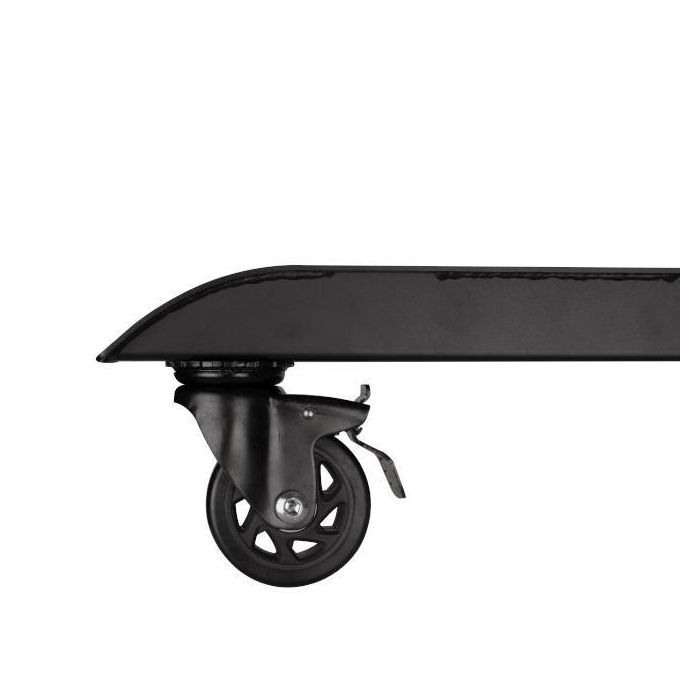 B-Tech BT8380-BASE Base de Suelo para Carros y Soportes de Pantalla, Sistema X, Estructura Robusta con Pies Niveladores, Negro