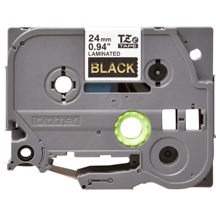 BROTHER Cinta laminada Negro/Oro 24mm