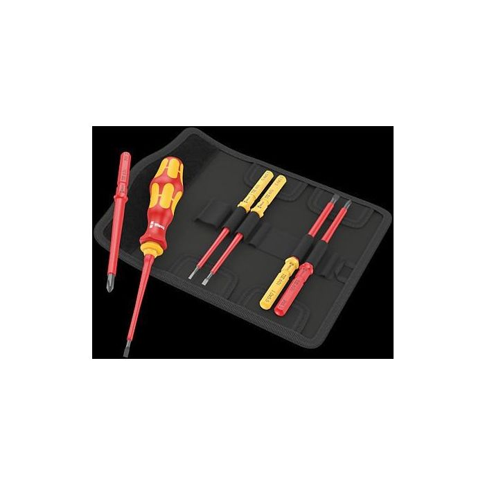 Wera 05006600001 Kraftform Kompakt VDE 7 Universal 1 TIE - Juego de destornilladores aislados de 7 piezas 1