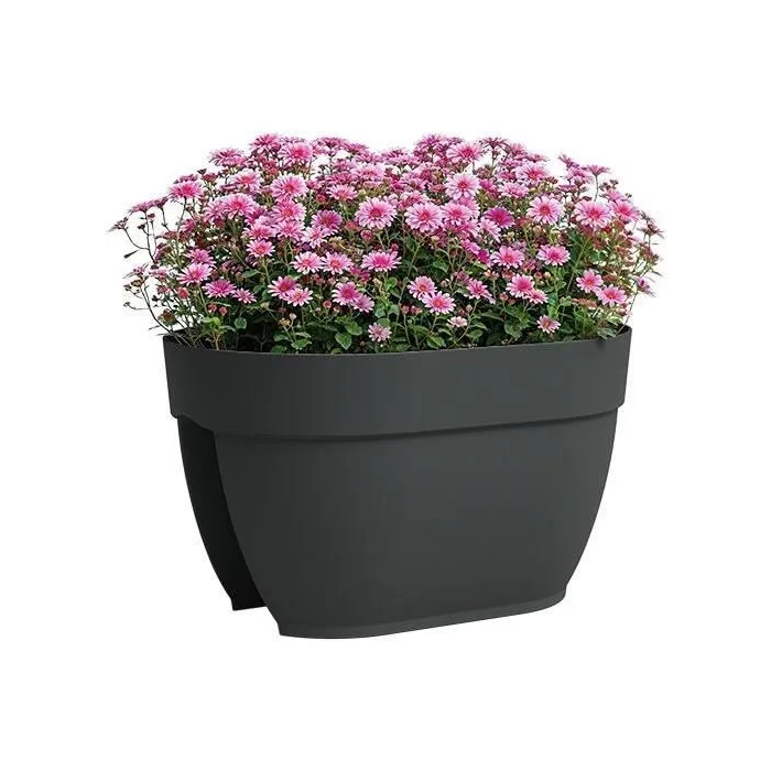 Artevasi 5600442850857 Jardinera CAPRI CAMPANA para Balcón 40 cm Antracita