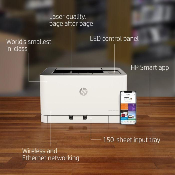 HP Color Laser 150nw Impresora Multifunción Láser Color Wi-Fi. Compacta, Imprime y Escanea desde Móvil con Alta Calidad. 4