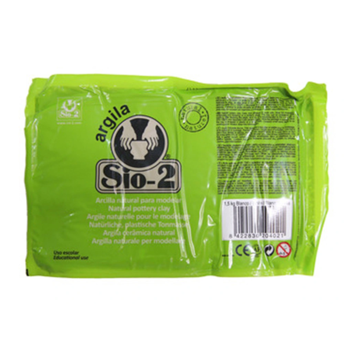 Sio-2 Arcilla Blanca en Pasta Cerámica para Manualidades, Torno y Modelaje, 1.5 kg 3