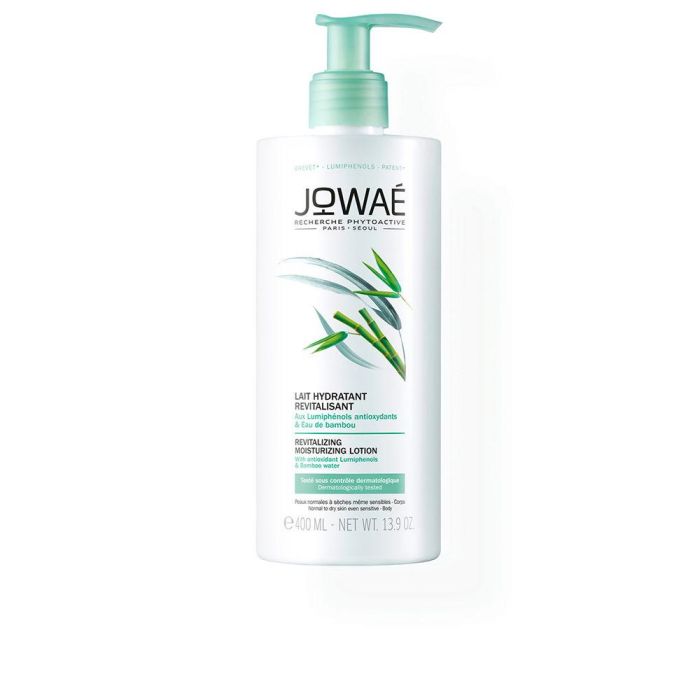 Jowaé REVITALIZING moisturizing lotion, Leche Hidratante Corporal Revitalizante con Lumifenoles y Agua de Bambú, 400 ml Jowaé REVITALIZING moisturizing lotion, Leche Hidratante Corporal Revitalizante con Lumifenoles y Agua de Bambú, 400 ml