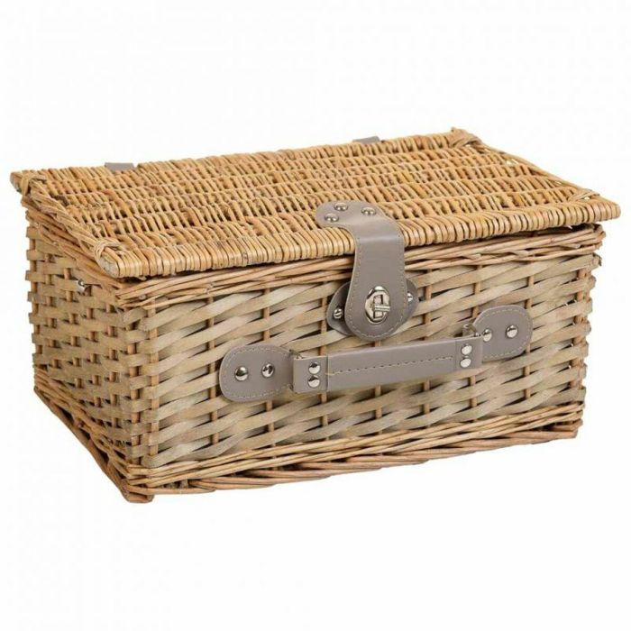 Cesta de Picnic Alexandra House Living Gris Natural Mimbre 8