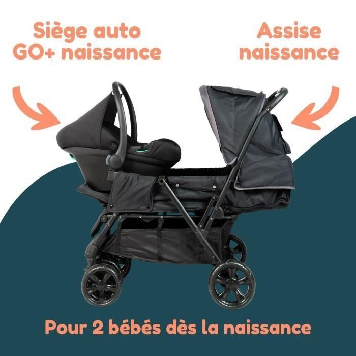 Cochecito Doble BAMBISOL - Totalmente equipado - Protector de lluvia incluido - Fácil plegado 4 Cochecito Doble BAMBISOL - Totalmente equipado - Protector de lluvia incluido - Fácil plegado 4