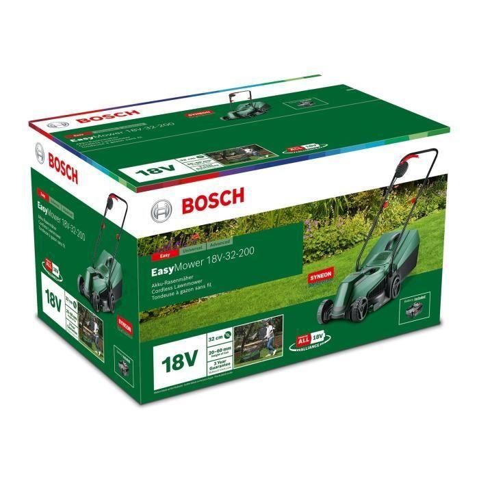Bosch BOS4059952613802 Cortacésped EasyMower 18 con batería 4Ah 18V, ancho de corte 32cm 1