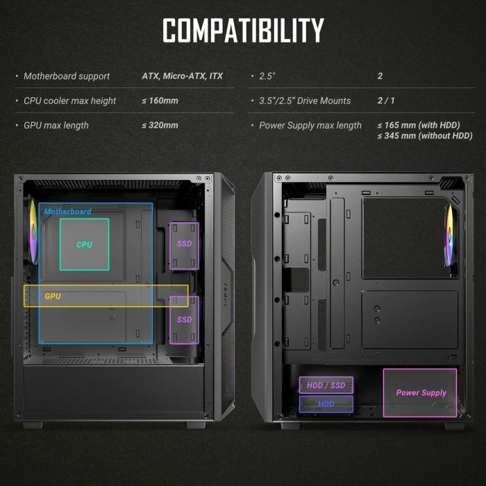 Caja Semitorre ATX Antec AX61 Elite Negro 1