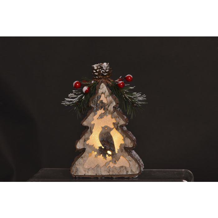 DKD Home Decor Set 4 Colgantes Decoración Navidad Alpina Árbol MDF LED Natural 14cm Alto Surtido 1 DKD Home Decor Set 4 Colgantes Decoración Navidad Alpina Árbol MDF LED Natural 14cm Alto Surtido 1