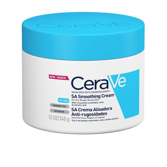 Cerave Crema Alisadora Anti-Rugosidades para Piel Seca, Áspera e Irregular, 340 gr