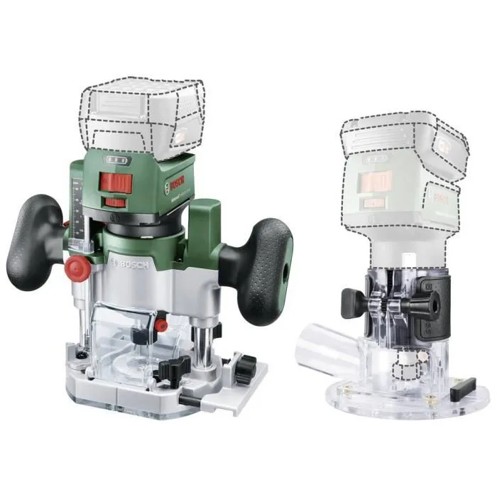 Bosch AdvancedTrimRouter 18V-8 Recortadora con base Router Plunge, sin batería 1