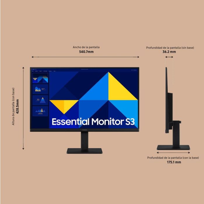 Monitor Samsung LS24D304GAUXEN Full HD 24" 16 Monitor Samsung LS24D304GAUXEN Full HD 24" 16