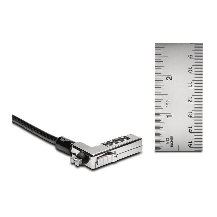 Kensington Candado Fino de Combinación para Portátiles, Seguridad Estándar, Acero al Carbón Negro 1 Kensington Candado Fino de Combinación para Portátiles, Seguridad Estándar, Acero al Carbón Negro 1