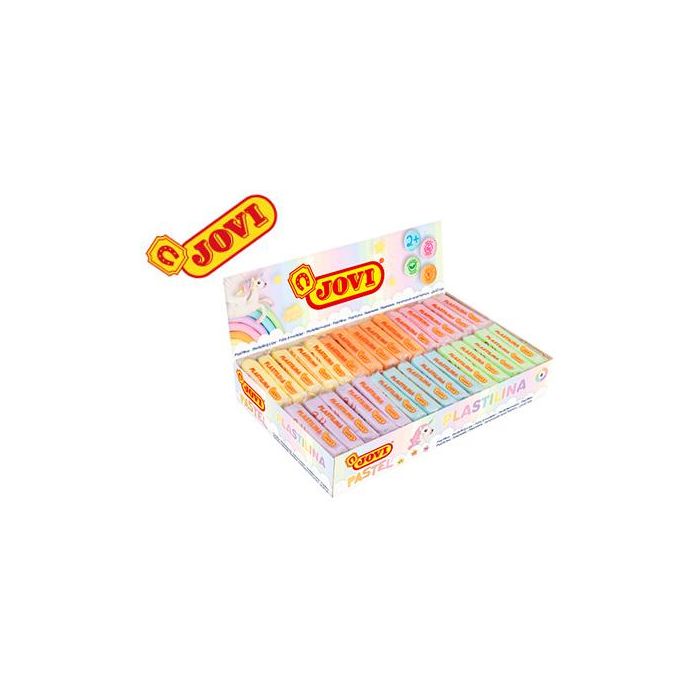 Plastilina Jovi 70 Tamaño Pequeño Caja De 30 Unidades Colores Pastel Surtidos 50 gr