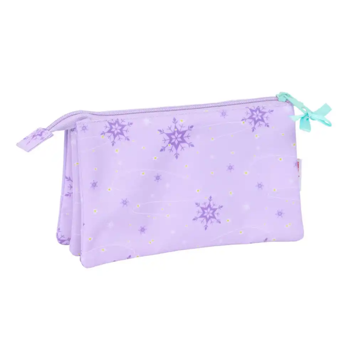 Portatodo Triple Frozen Spirit Lila 22 x 12 x 3 cm 1