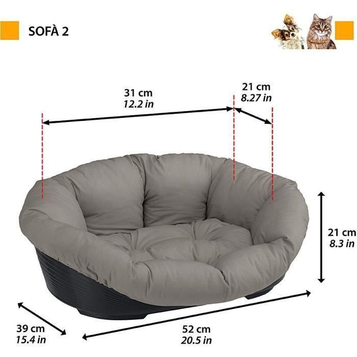 Cesta - FERPLAST - SOFÁ 2 - Con cojín estampado 1 5 Cesta - FERPLAST - SOFÁ 2 - Con cojín estampado 1 5