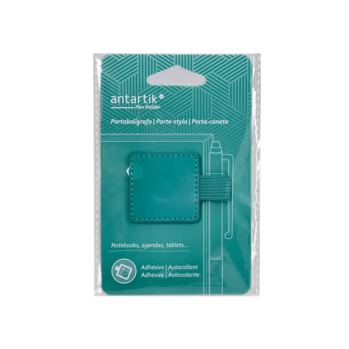 Antartik Portabolígrafo Autoadhesivo para Cuaderno Note con Elástico hasta 15 mm, Verde Aguamarina, Material PU, 40x40 mm 0 Antartik Portabolígrafo Autoadhesivo para Cuaderno Note con Elástico hasta 15 mm, Verde Aguamarina, Material PU, 40x40 mm 0