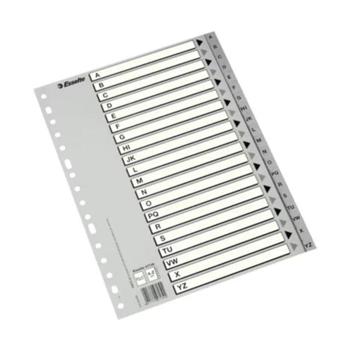 Separadores Esselte Abecedario Gris A4 (36 Unidades) 1 Separadores Esselte Abecedario Gris A4 (36 Unidades) 1