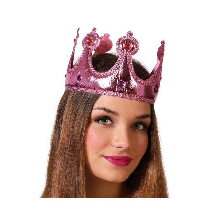 Corona Rosa De Rey Para Mujer Con Detalles Fantasía - Ideal Para Fiestas Temáticas Y Disfraces 0 Corona Rosa De Rey Para Mujer Con Detalles Fantasía - Ideal Para Fiestas Temáticas Y Disfraces 0