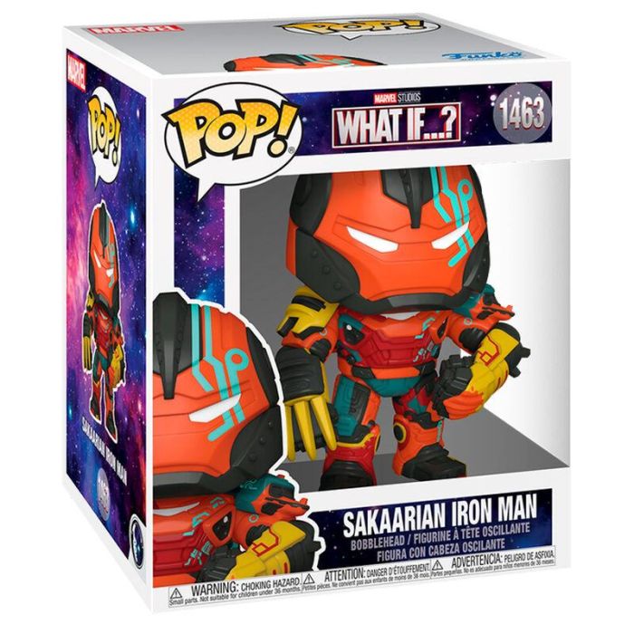 FUNKO Figura POP Super Marvel What If Sakaarian Iron Man - Vinilo 15cm