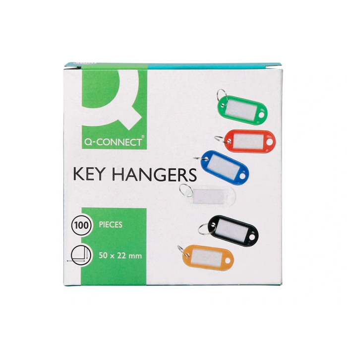 Q-connect Llavero Portaetiquetas Color Amarillo Expositor Caja 100 Unidades 7