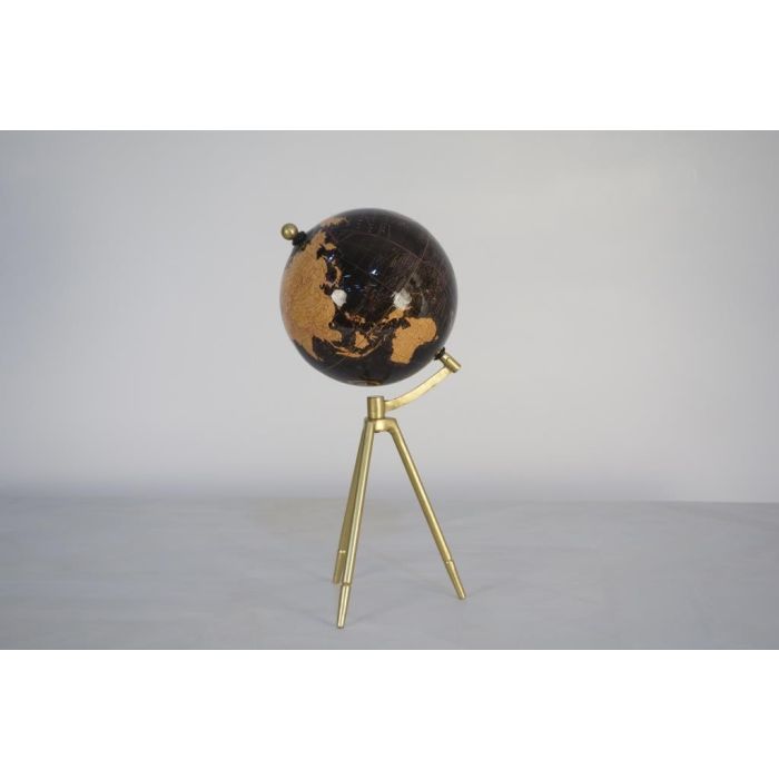 Globo Terraqueo Colonial DKD Home Decor Dorado Negro 20 x 47 x 20 cm