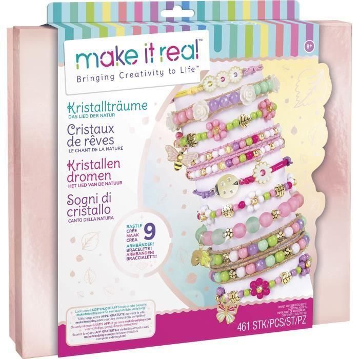 Hacerlo real LAN3181860417249 Kit de Fabricación de Joyas con Caja de Cristales Naturales para Niños (+8 años) 1