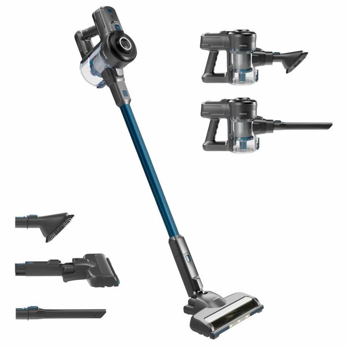 H.KoeNIG UP610 Aspiradora Vertical Inalámbrica 2 en 1 PowerClean, 150W, 0.8L, Azul 4
