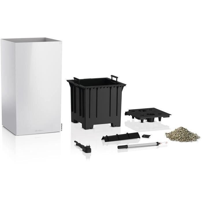 Macetero LECHUZA Canto Premium Column 40 - kit LED completo, blanco brillo 1 Macetero LECHUZA Canto Premium Column 40 - kit LED completo, blanco brillo 1
