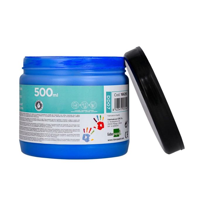 Pintura Dedos Liderpapel Tarrina De 500 mL Azul 3