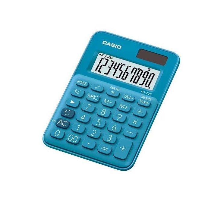 Casio Calculadora De Oficina Sobremesa Azul 10 Dígitos