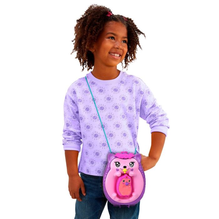 Cofre-Bolso Mamá Erizo Y Bebé Polly Pocket Jbj91 Mattel 4