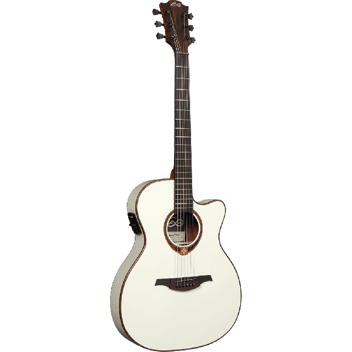 LAG Guitarra Acústica Auditorium Slim Cutaway Tramontane 118 A/E - Ivory White 1 LAG Guitarra Acústica Auditorium Slim Cutaway Tramontane 118 A/E - Ivory White 1