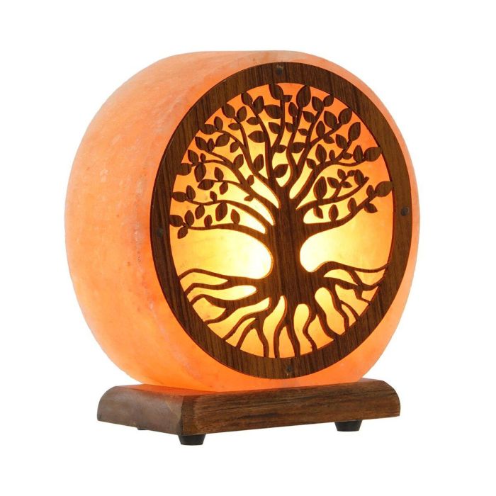 Lámpara de mesa Home ESPRIT Árbol Marrón Rosa Madera Sal 15 W 220 V 16 x 7 x 18 cm 1 Lámpara de mesa Home ESPRIT Árbol Marrón Rosa Madera Sal 15 W 220 V 16 x 7 x 18 cm 1