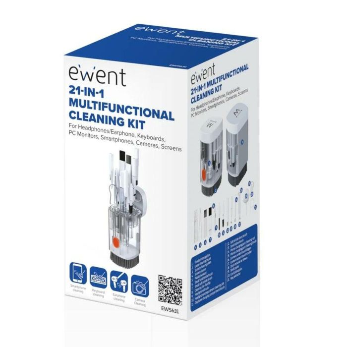 Kit de Limpieza para Pantallas Ewent 21 en 1 1 Kit de Limpieza para Pantallas Ewent 21 en 1 1