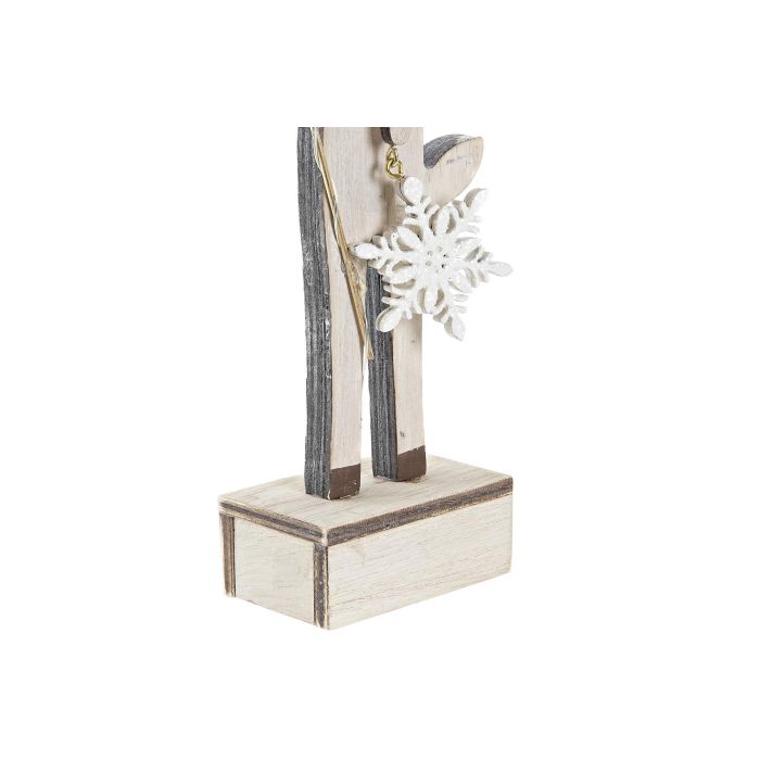 DKD Home Decor Figura Navidad Reno de Madera MDF con LED, Fantasía, Colores Surtidos, 4x11x27 cm - Pack 6 Unidades 3